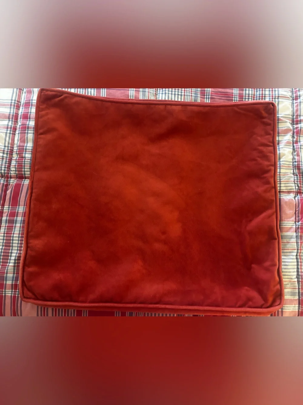 Washable chair cushion back (insert and cover) Velvety Finish